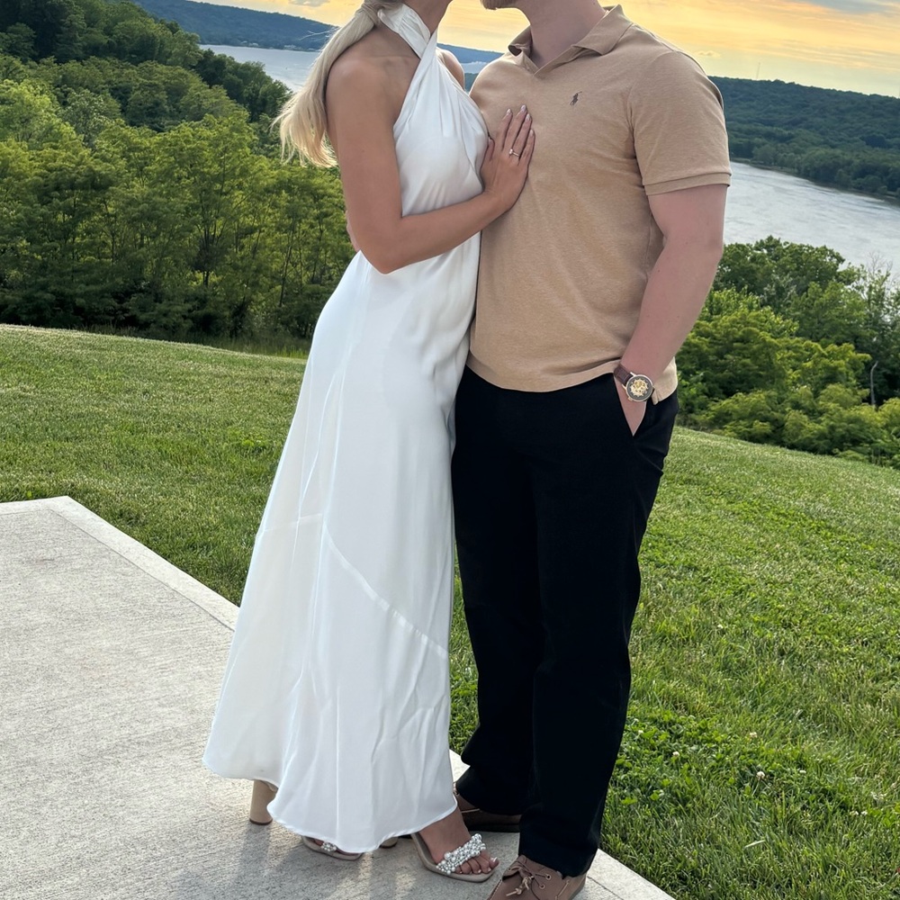 Show Me Your MuMu White halter dress - Picture 3 of 6
